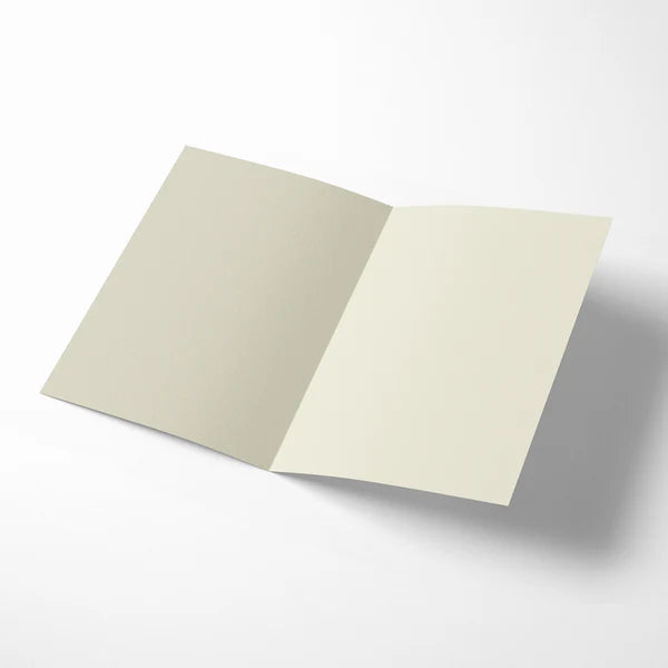 Open card on cream-blank inside