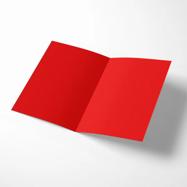Red paper card - blank on the inside