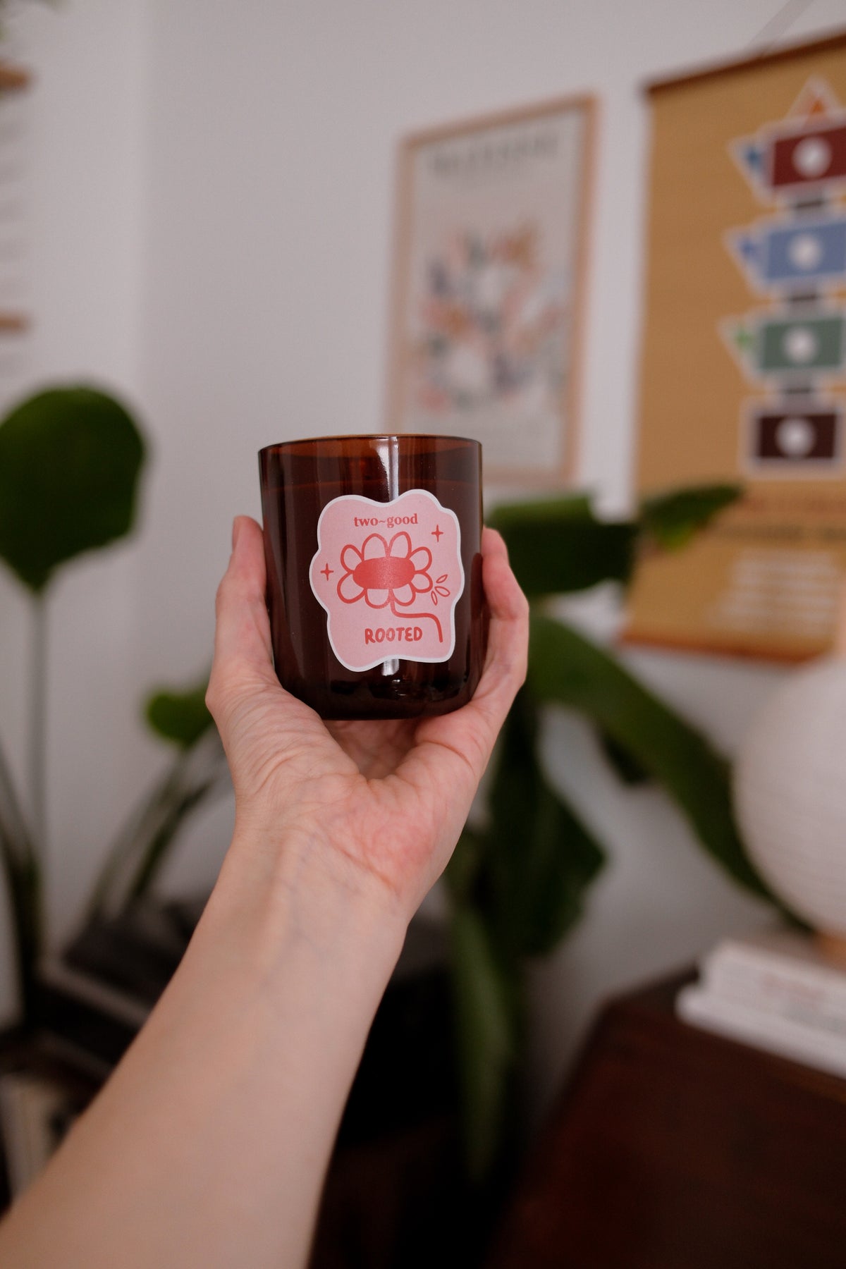 rooted mandarin & juniper soy wax scented candle