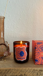 Glow Slow soy wax candle and illustrated gift box by two~good